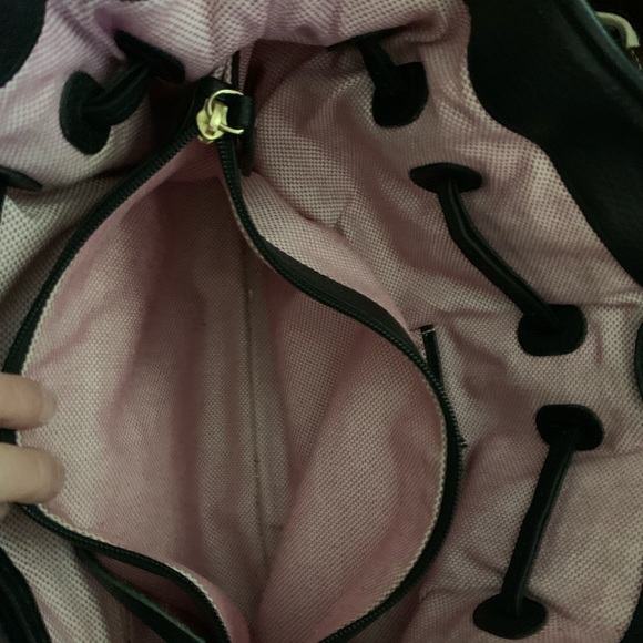 Dooney and Bourke Chiara Black Pebbled Leather Drawstring shopper handbag - Picture 4 of 13